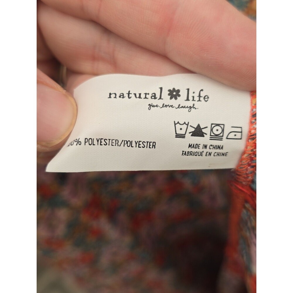 Natural Life Talulah Maxi Dress L/XL Oversized Floral Button Layer Cottagecore - Picture 8 of 8